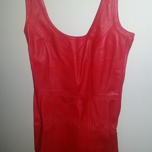 Leather dress
